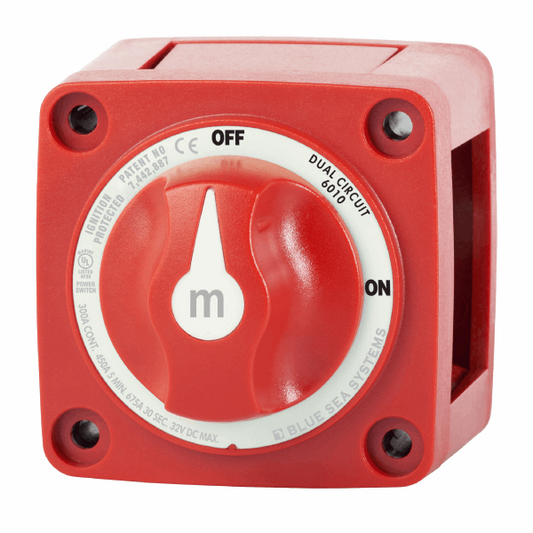 m-Series Mini Dual Circuit Battery Switch - Red