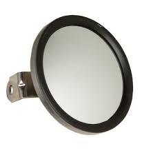 Espejo redondo convexo todoterreno de 5" con respaldo negro